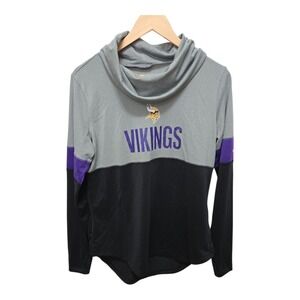 Nike NFL Vikings‎ Cowl Neck Long Sleeve Activewear Top Football